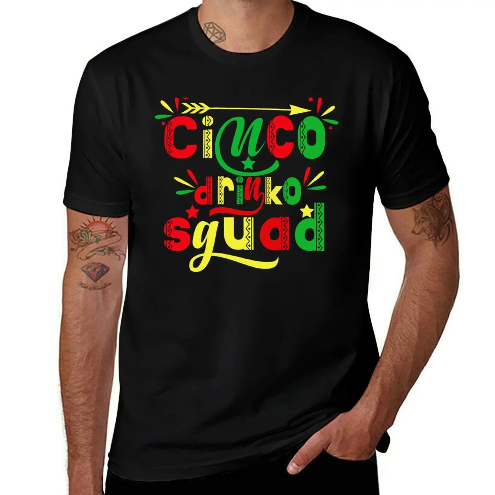 

Cinco Drinko Squad Drinking Party Fiesta Funny Cinco De Mayo T-Shirt man t shirts for men casual funny t shirts man T-Shirt