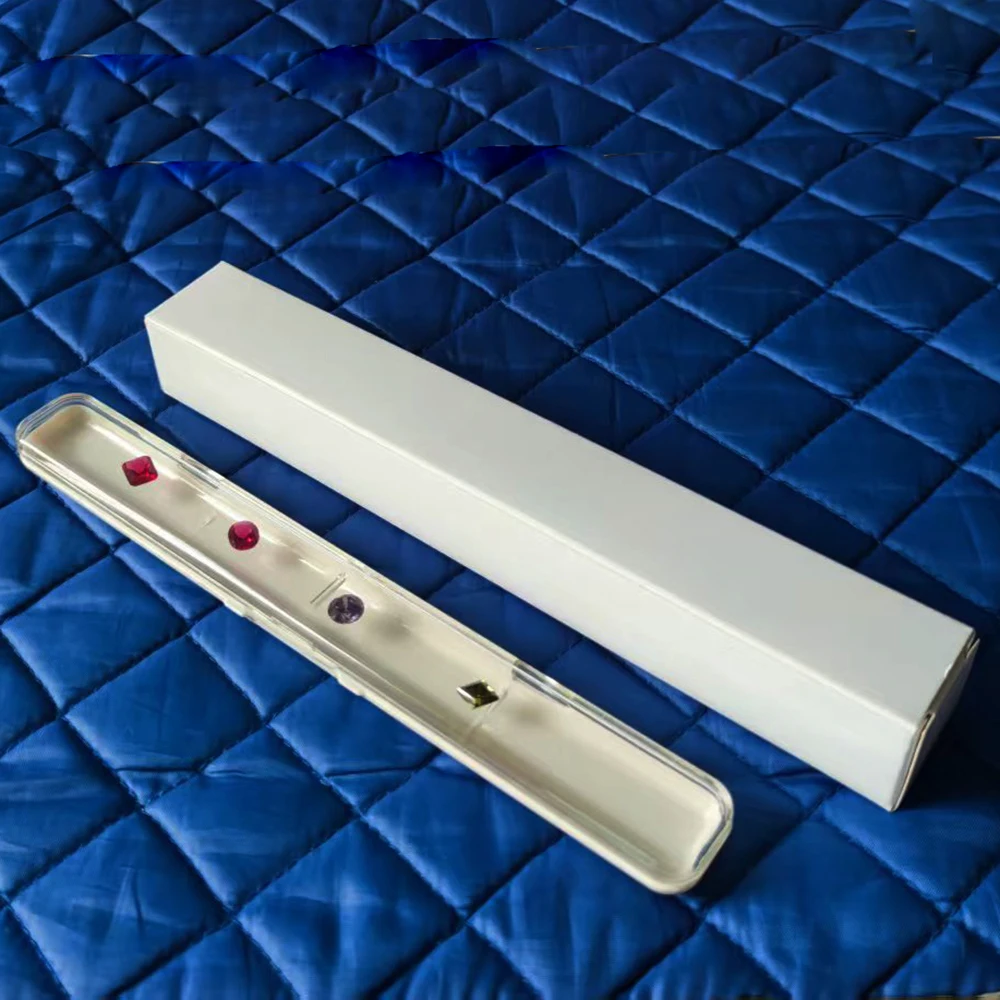 2Pcs Long Loose Diamond Jewelry Storage Box Floating Stone Display Case Gemstone Zircon GIA  Packaging Box Bracelet Design Tray