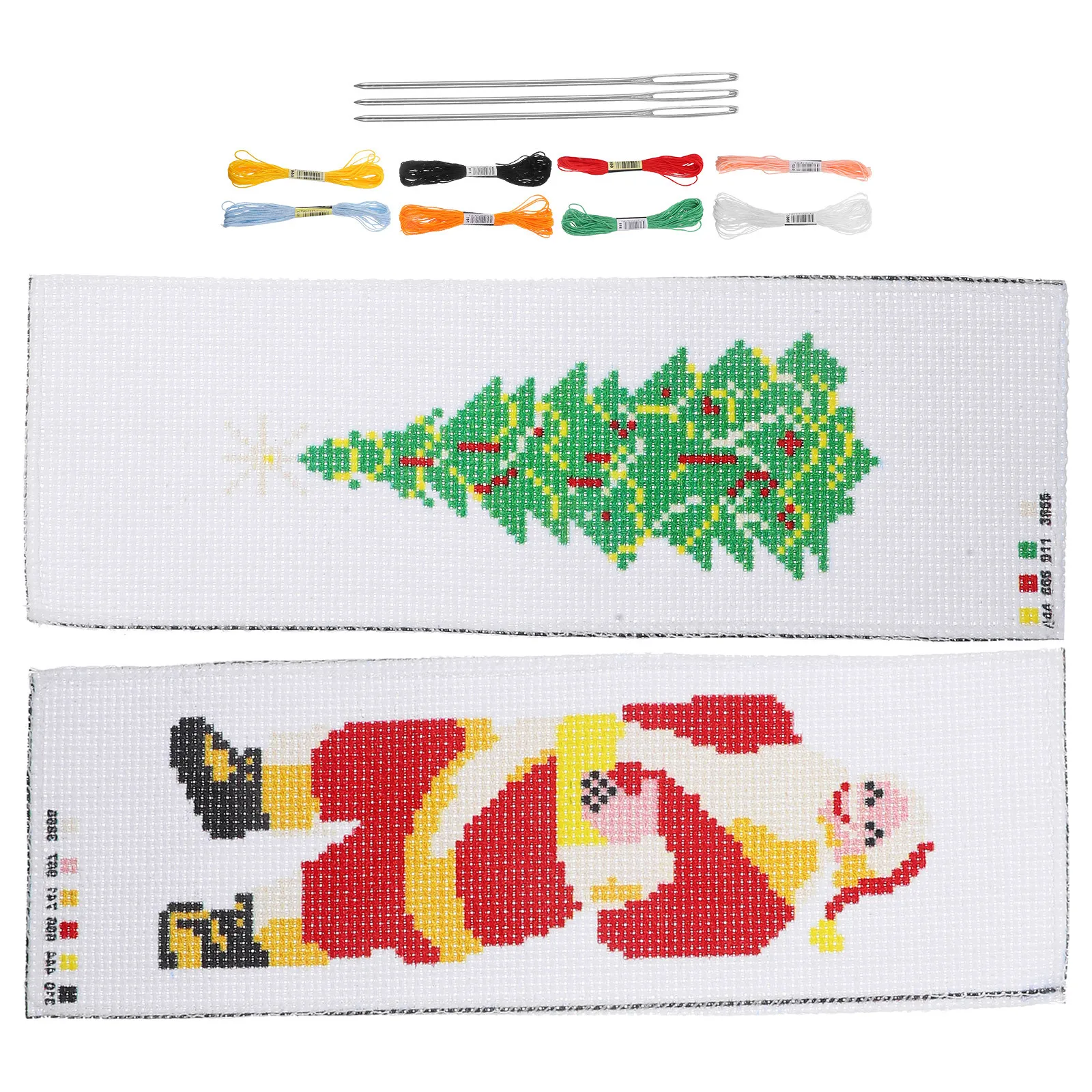 2Sets DIY Cross Stitch Bookmarks Kit Embroidery Materials for Beginners Creative Handicraft Project Portable Time-Killing Craft