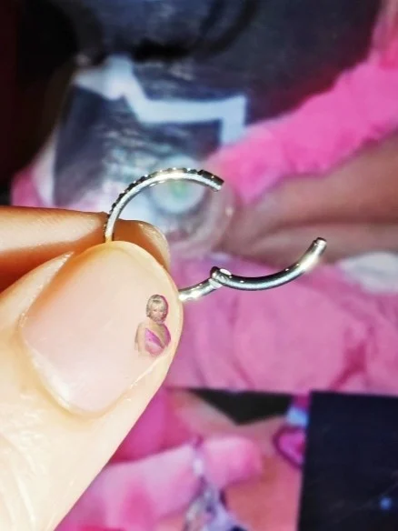 Anillo de nariz y oreja de ación de titanio de alta calidad, juego de joyería piercing universal multiusos con diamantes i...