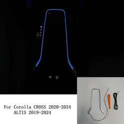 Interior LED Cup Holder Atmosphere Ambient Lights Blue Decorative Lamp For Toyota Corolla CROSS 2020-2024 ALTIS 2019-2024