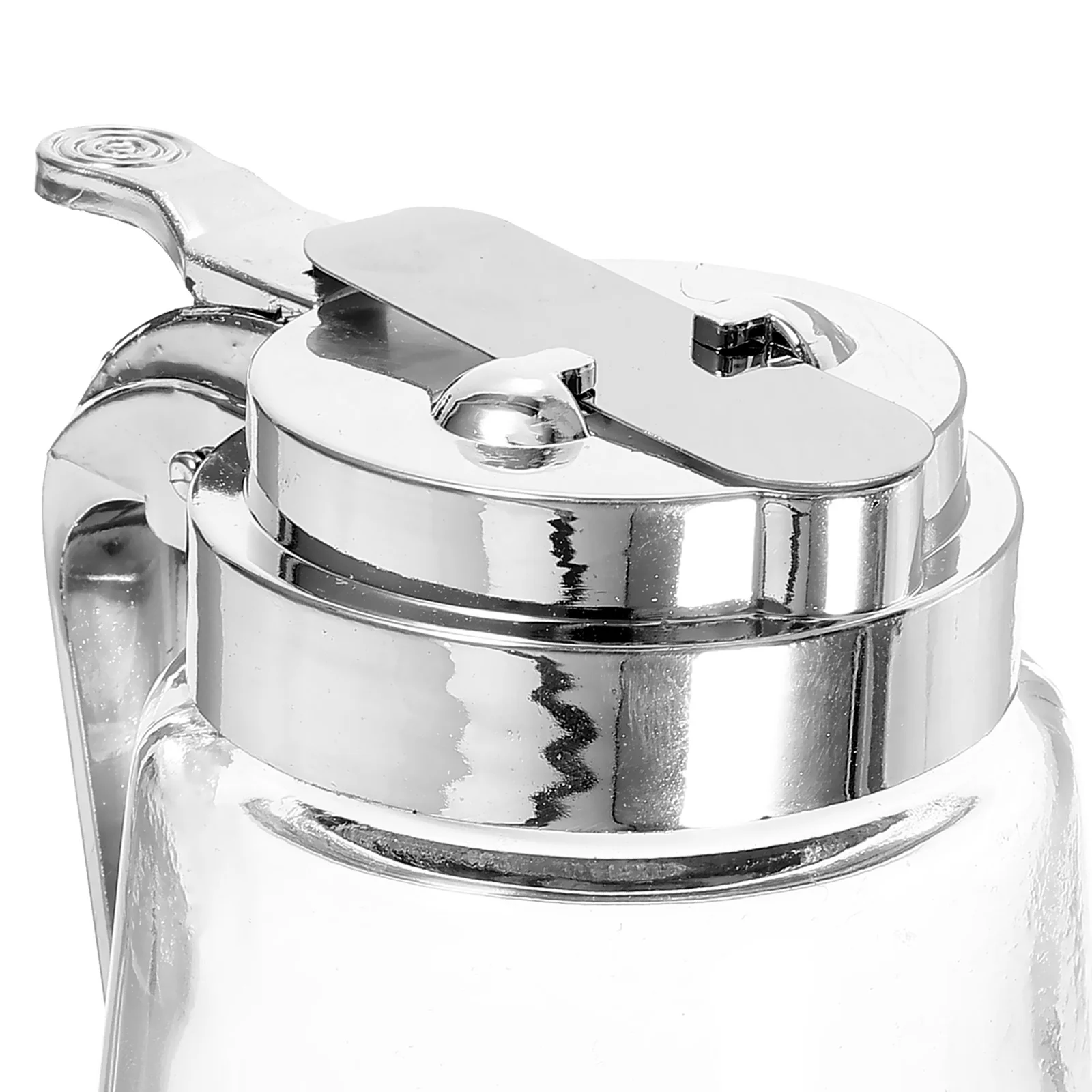 

2Pcs Glass Sugar Dispenser Creamer Syrup Condiment Bottle Leak Proof Clear Storage for Kitchen Sugar Dispenser