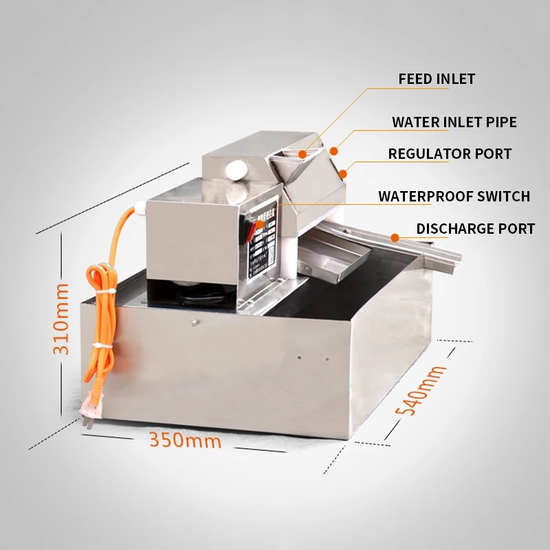 آلة قصف بيض السمان المصنوعة من الفولاذ المقاوم للصدأ بالكامل آلة تقشير كهربائية صغيرة لتدوير المياه قصف قطعة أثرية آلة قصف