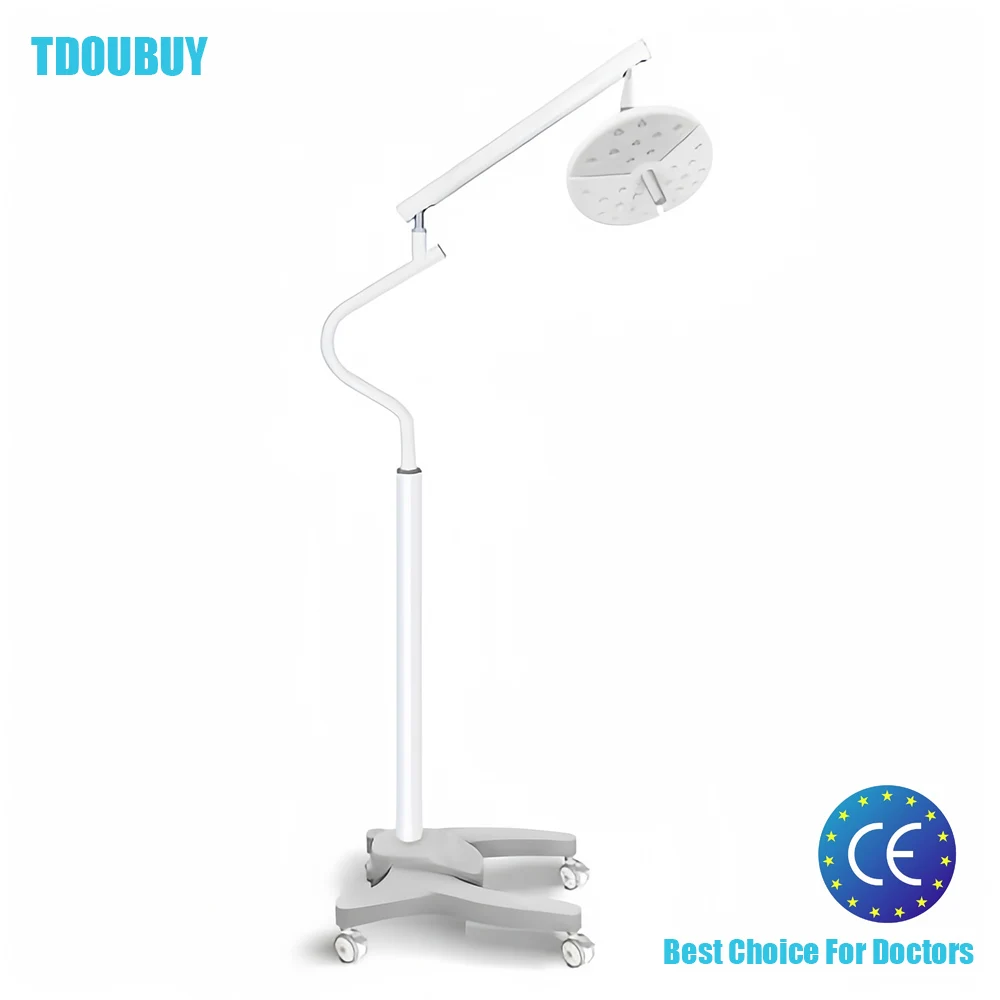 50W Floor Standing LED Vertical Shadowless Operating Lamp Dental Examination Light KD-2018L-1 for Veterinary Procedure