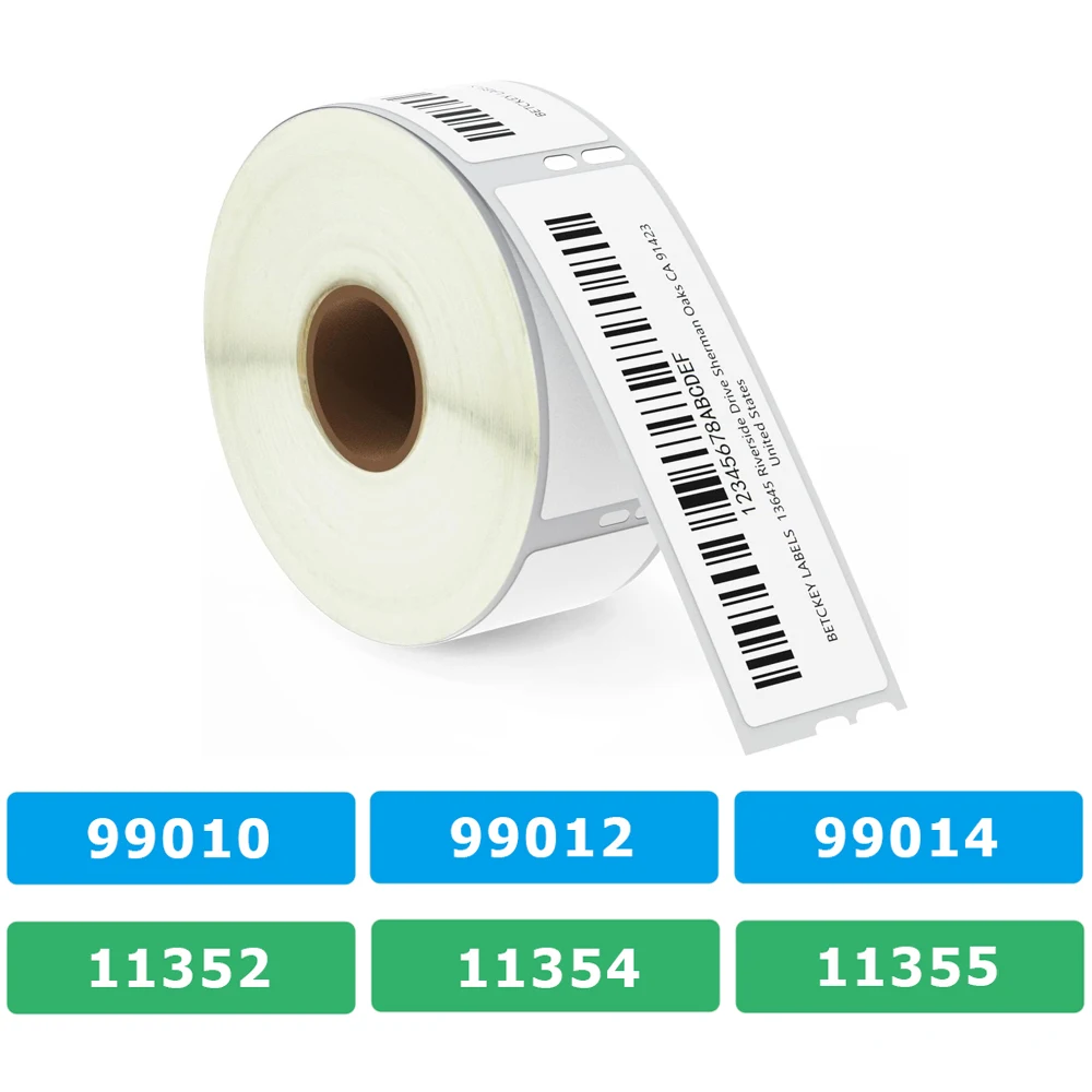 1 Stück Kompatible Dymo LW Etiketten 99010 99012 99014 11352 11354 11355 für Labelwriter LW450 Turbo 4XL LW330 LW400 300 Drucker