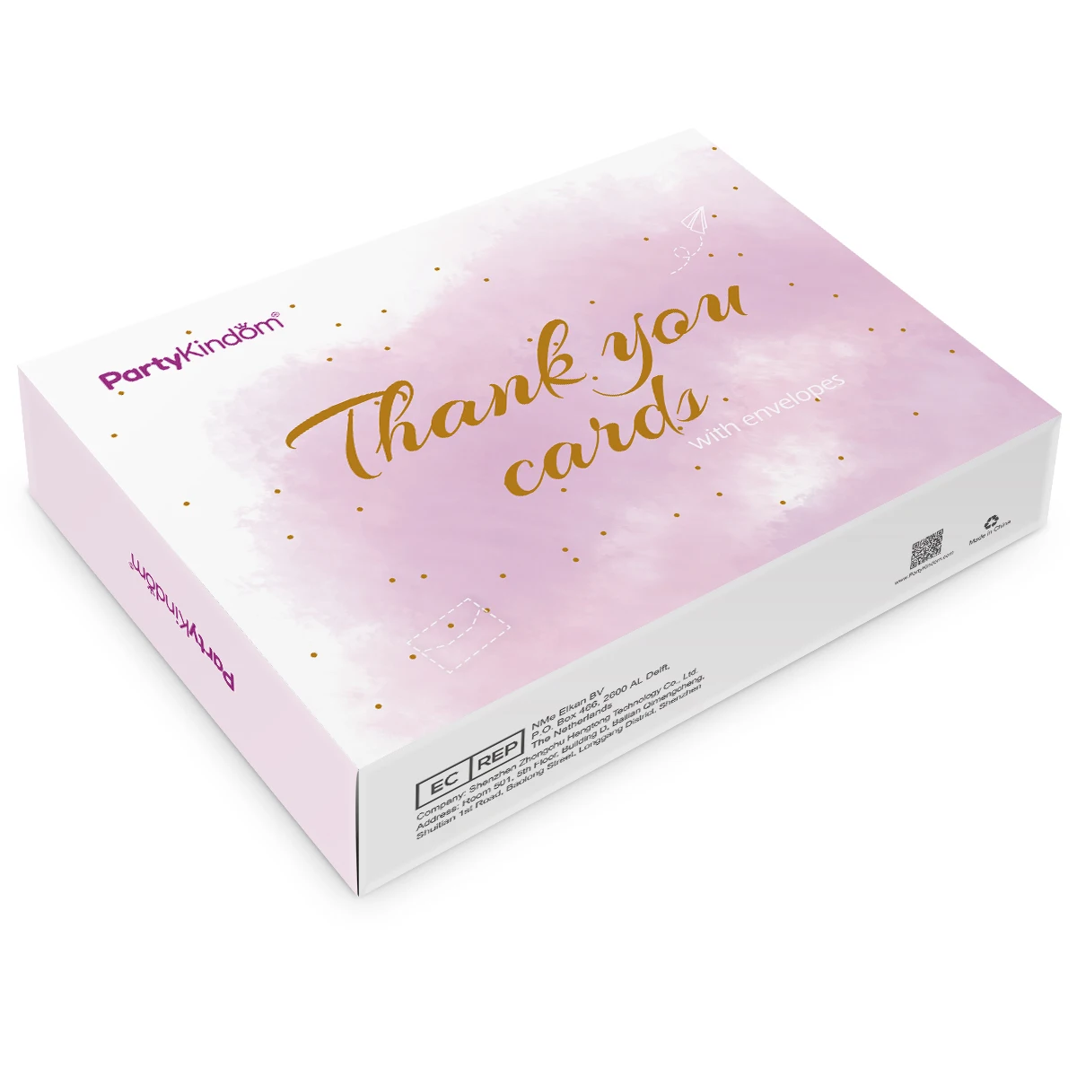 

Thank You Card Greeting Bronzing Decorative Bridal Shower Cards Thankyou with Envelopes