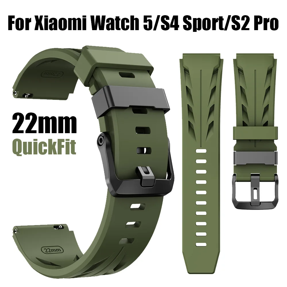 22mm QuickFit Silikonarmband für Xiaomi Watch 5/S4 Sport/S2 Ersatzarmband Uhrenarmbänder für Xiaomi Watch S3/S1 Pro/S1 Active
