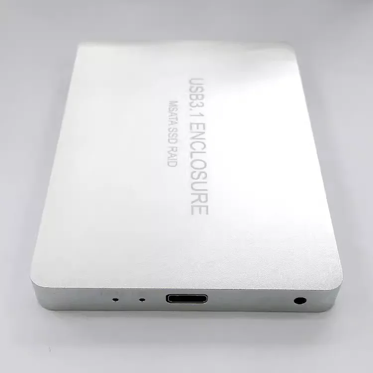 Aluminum alloy Type-C 2.5-inch portable hard drive case MSATA to USB3.1SSD RAID dual SATA array Inventory processing,