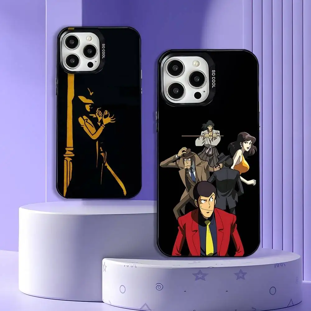 

Anime L-Lupin The Third Phone Case For iPhone 17,16,15,14,13,12,11,Pro,Max,Plus,E,Air,Mini Black Tpu Cover