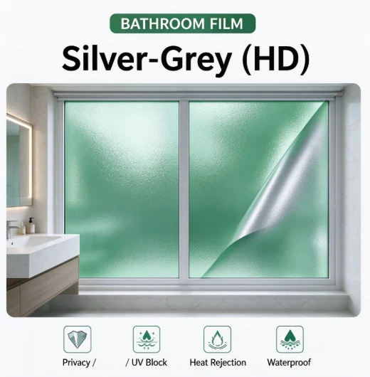 One Way Mirror Silver Green HD Glass Tint Roll Solar Heat Insulation Privacy Protection For Home And Building Window