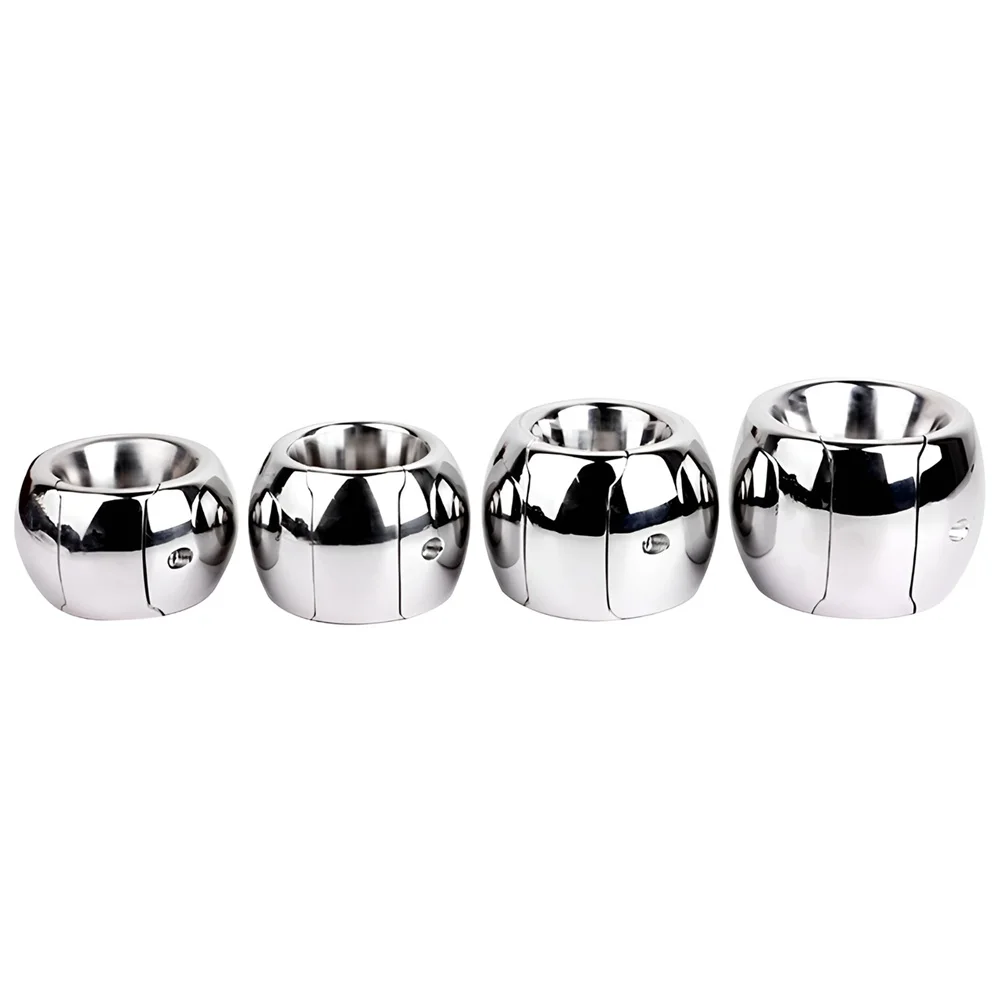 ANOSX Semen Lock Rings Stainless Steel Testicle Drop Rings Heavy Metal Scrotum Stretcher Drop Ring Weight Hanging BDSM Cockring - view 6