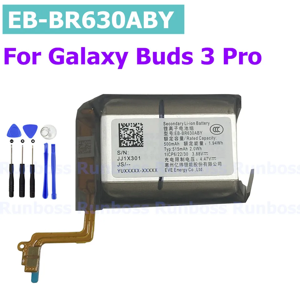 イヤホン Samsung GALAXY Buds3 20000mAh Battery EB-BR630ABY 515mAh New High Quality Battery For Samsung Galaxy