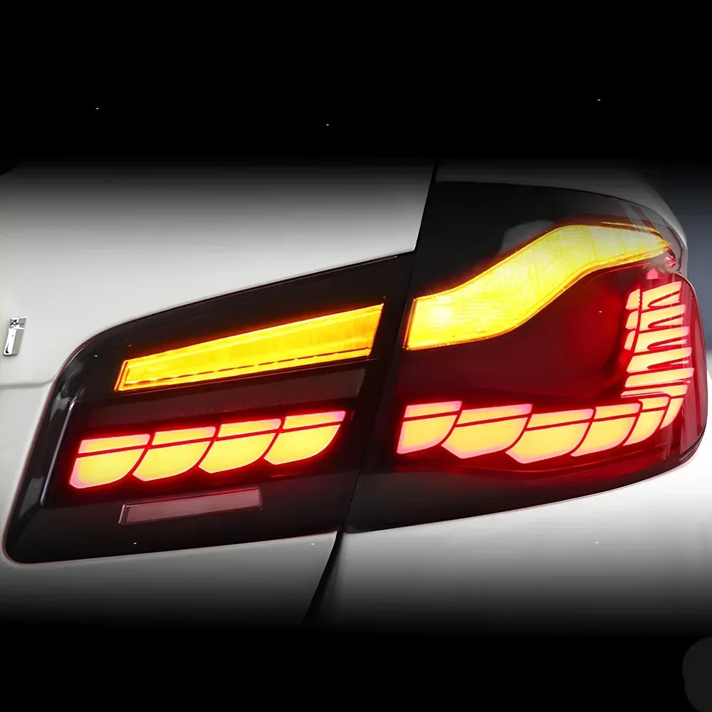 For BMW F10 F18 525i 530i 535li 5 Series 2010-2017 LED Car Taillights Assembly Upgrade Dragon Scale Taillight Tools Accessories
