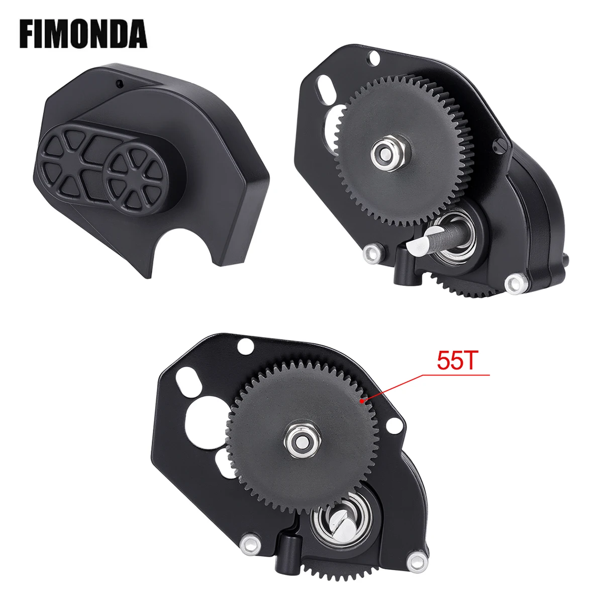 Plastic Complete Gearbox Transmission Assembled for Axial SCX24 Deadbolt C10 JLU Gladiator Bronco Wrangler C10 1/24 RC Crawler