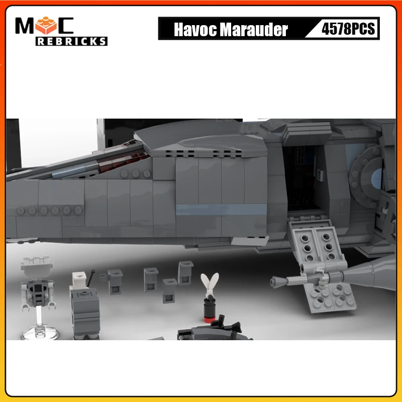 MOC-Space VANClassic Movie importer, Night Marauder Attack Shuttle Collector Rods, DIY Assembly Model Bricks Toys, peuvGifts