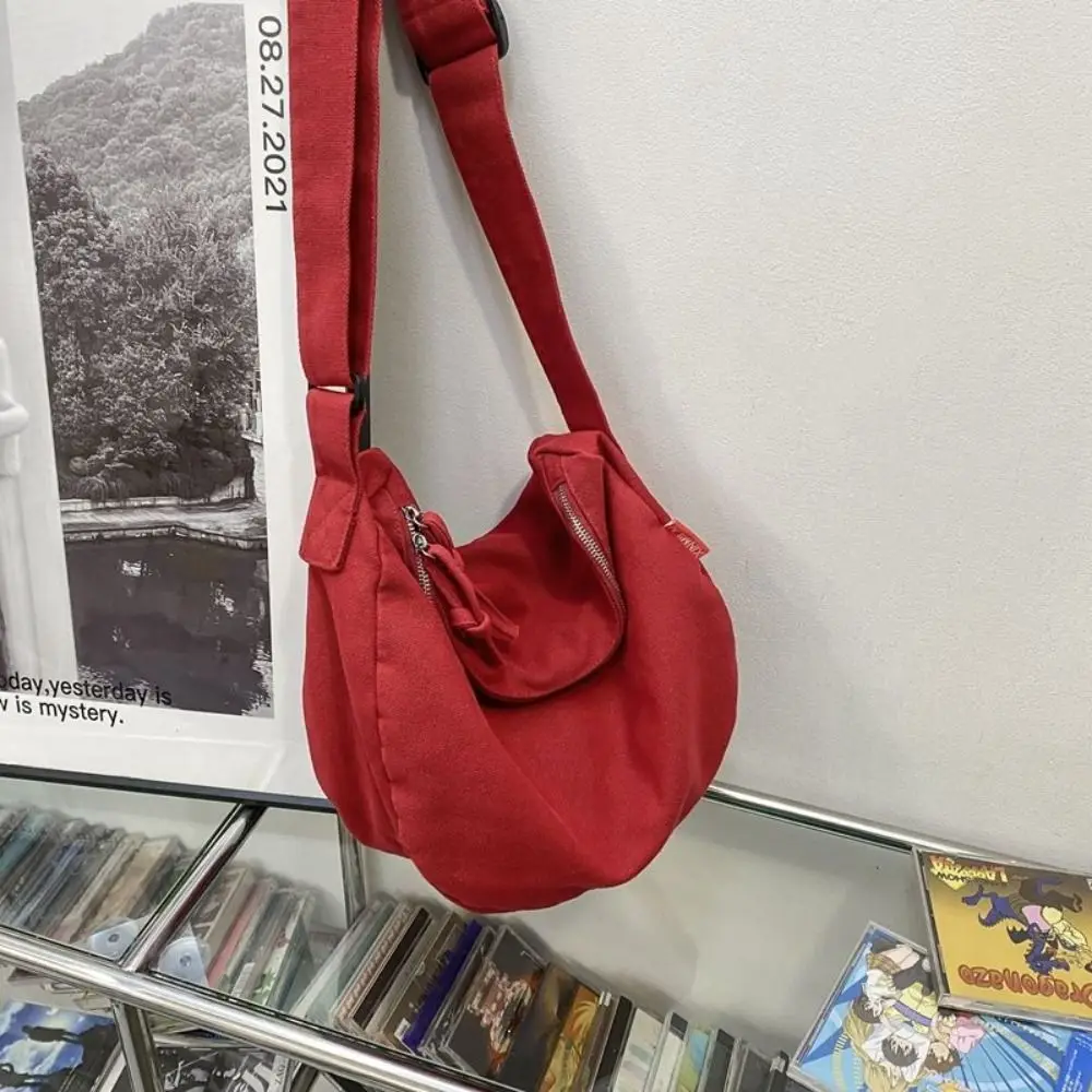 

High Quality Large Capacity Canvas Tote Bag Solid Color Canvas Canvas Bag Zipper Casual Style Shoulder Bag