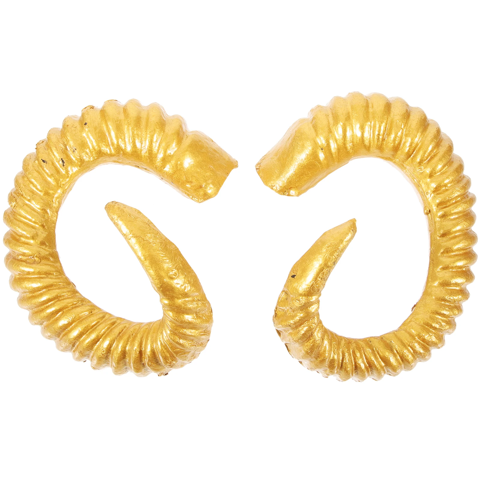 

Halloween Cosplay Costume Golden Horn Headdress Horns Headgear Gothic Sheep Hair Decor Accessory Bride