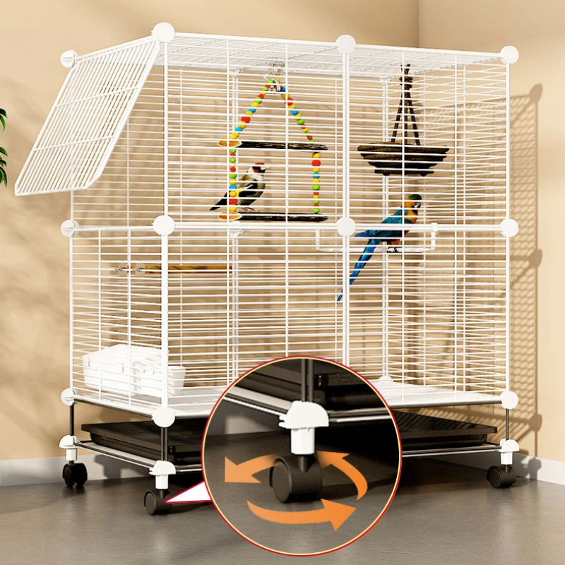 Breeding Canari Bird Cages Outdoor Large Budgie Parrot Stand Bird Cages Feeder Pigeon Cage Pour Oiseaux Pet Products YY50BC