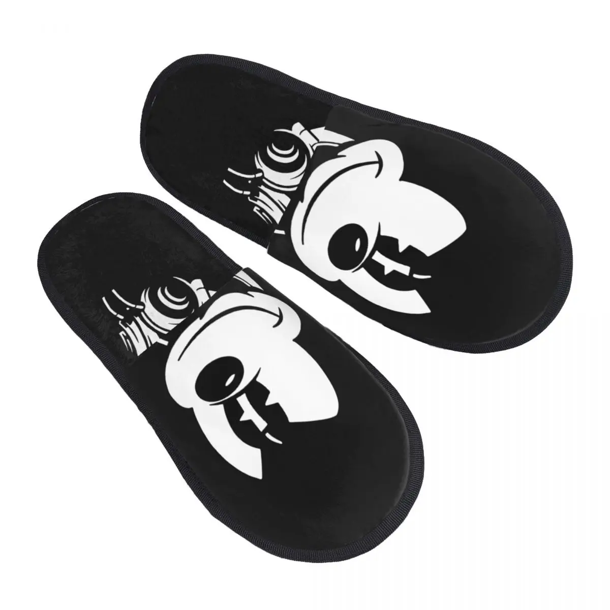 

Mickey Mouse Headphones Home Cotton Slippers Anti-skid Cartoon Soft Household Fur Slippers Slides Indoor