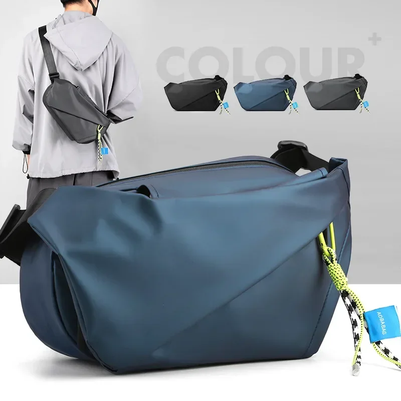 Crossbody Bags Chest Bag Nylon Waterproof Outdoor Sport Running Cycling Belt Bag Large Capacity Travel Phone Pouch Messenger Bag