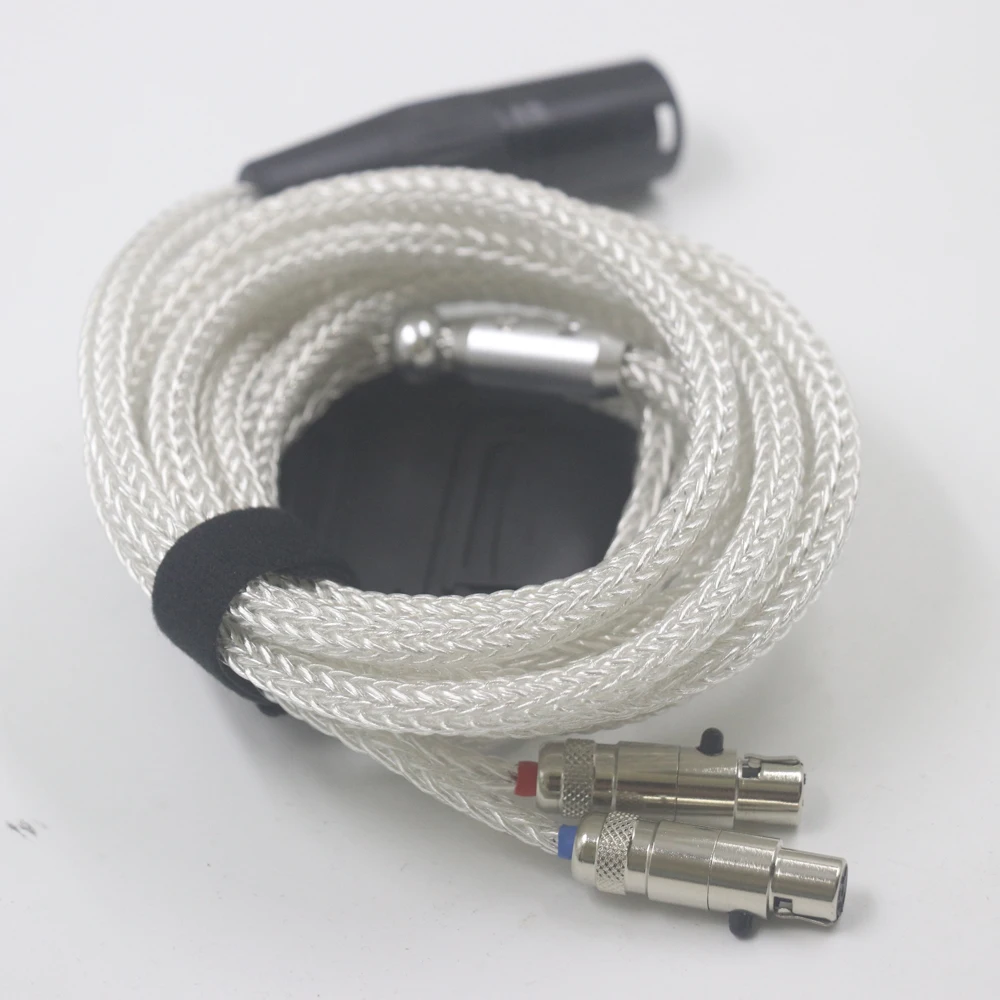 هالدين سميكة كابل 16 الأساسية الفضة النقية OCC سماعة ترقية كابل ل Audeze/ZMF LCD-3 LCD-2 LCD-X LCD-XC LCD-4z LCD-MX4
