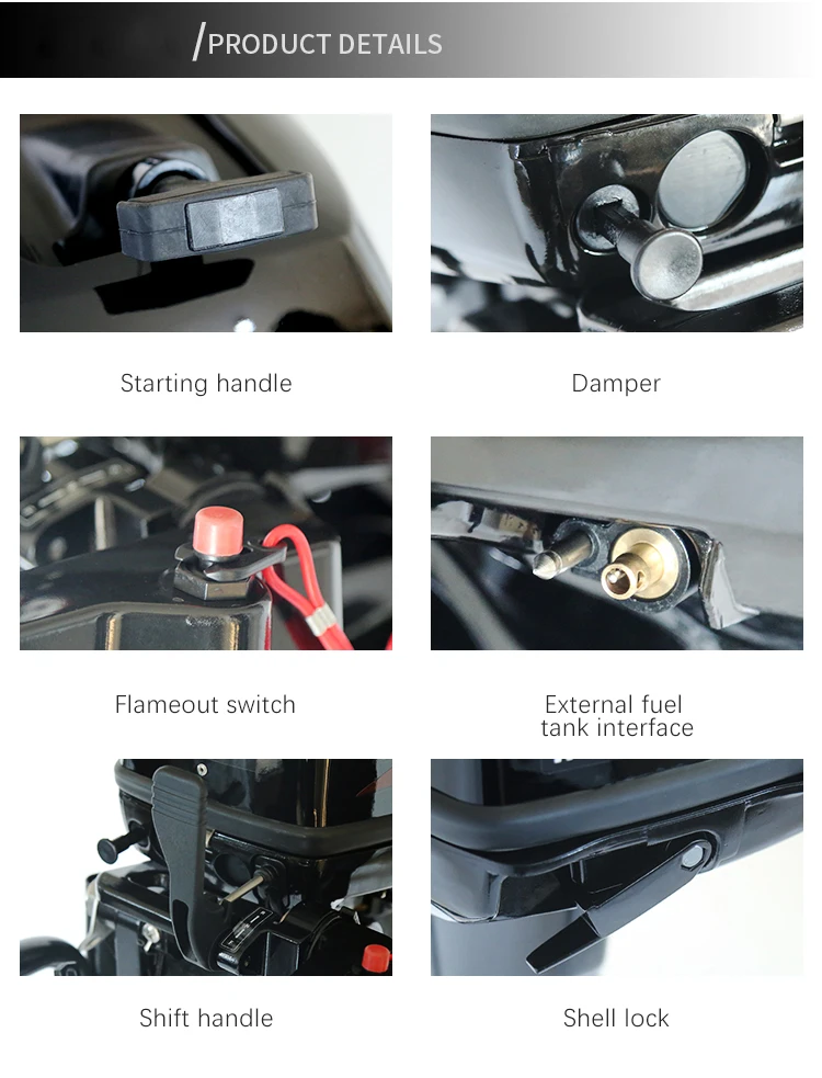Bootsmotor Hangkai 18PS 2-Takt Außenbordmotor Außenbordmotoren 2-Takt-Motor Fuera De Borda 2 Tiempos Motor De Popa – Detail 6