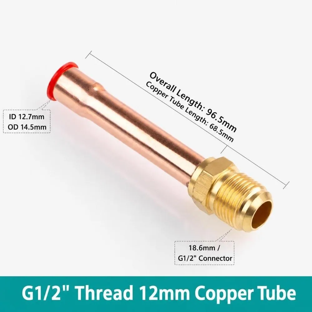 Forged Brass Air Conditioning Copper Pipe Threaded Connector SAE 1/4 3/8 5/8 1/2 3/4 Flare Pipe Fitting -20 to 120℃ Flare Pipe