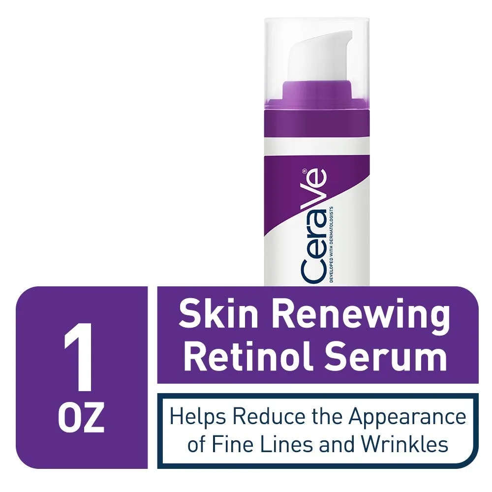 CeraVe Skin Renewing Retinol Serum 1 FL OZ /30ml Renew Skin Texture Moisturizing Anti-Aging Facial Care Serum