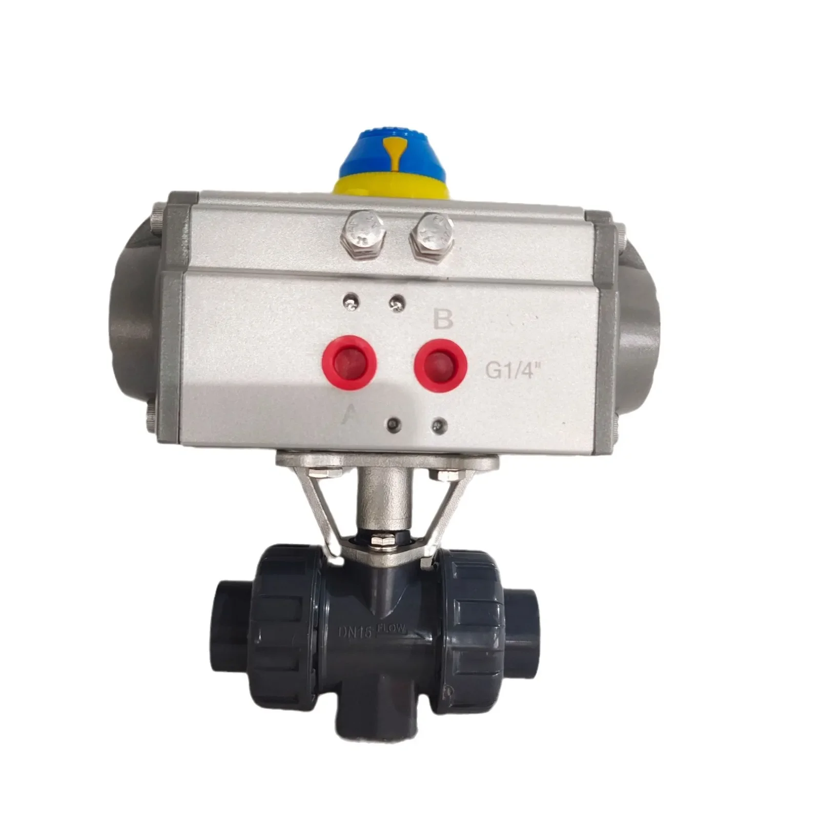 

Pneumatic plastic shut-off ball valves, actuators