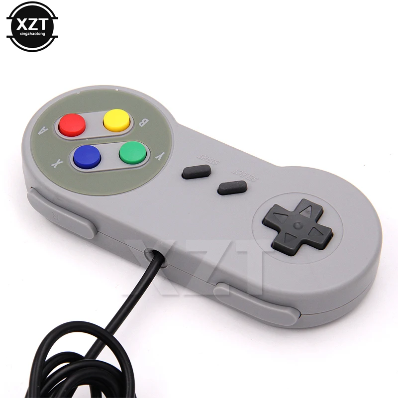 1Pcs สาย USB คอนโทรลเลอร์จอยสติ๊กสำหรับเล่นเกมจอยควบคุมเกมสำหรับ Nintendo SNES เกม Pad สำหรับ Windows PC สำหรับ Raspberry Pi 4 B