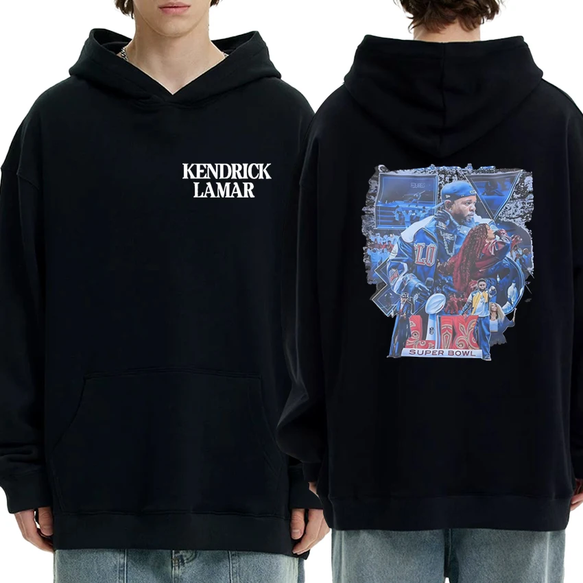 

Kendrick Lamar Tour 2025 Graphics Hoodie Autumn Winter Unisex vintage hip hop streetwear Men women Fleece Oversized Sweatshirt