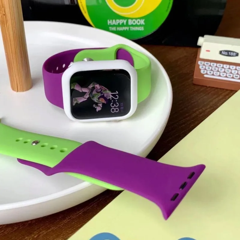 Disney Buzz Lightyear Silicone Band for Apple Watch 9 8 7 6 5 4 3SE Strap for iWatch 49mm 45mm 41mm 40mm 44mm 38/42mm Watch Band