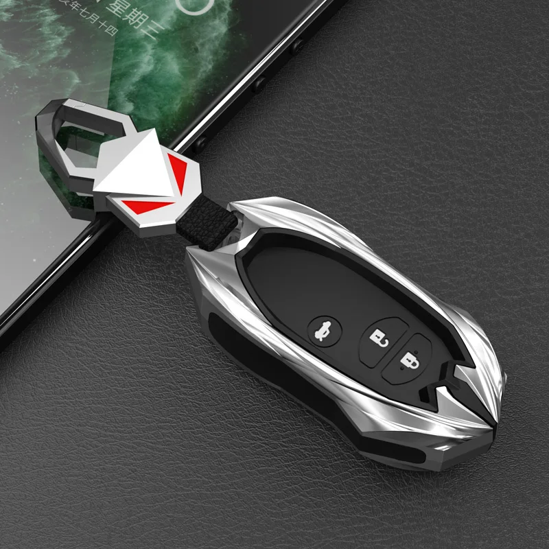Zinc Alloy Key Fob Cover Case For Toyota Land Cruiser Prado 150 Camry Prius Crown For Subaru 2013 2014 Foreste Outback XV legacy view 3
