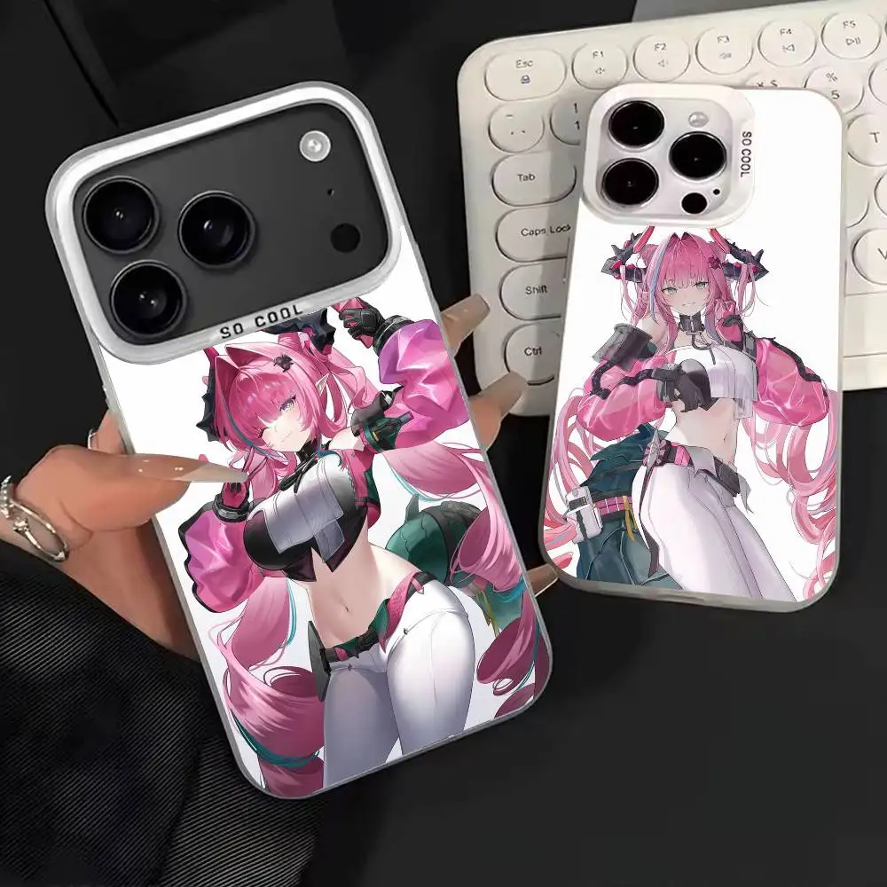 

Game E-Endfield Yvonne Phone Case For iPhone 17,16,15,14,13,12,11,Mini,Pro,E,MAX White Candy Matte Shockproof Cover