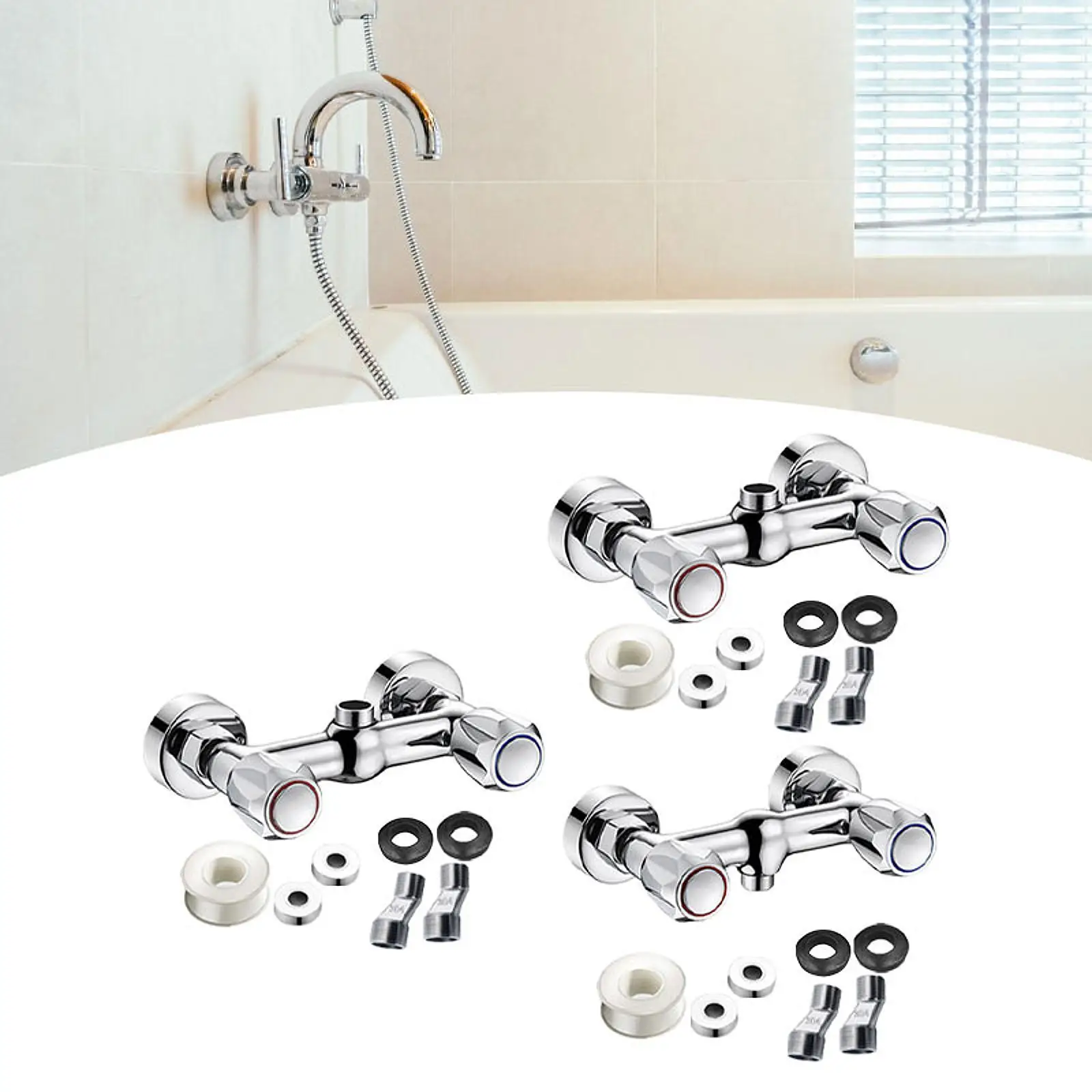 Rubinetto termostatico Valvola miscelatrice Barra miscelatrice Sostituzione Design moderno Valvola miscelatrice doccia per vasca con piedini RV Bagno Hotel Casa