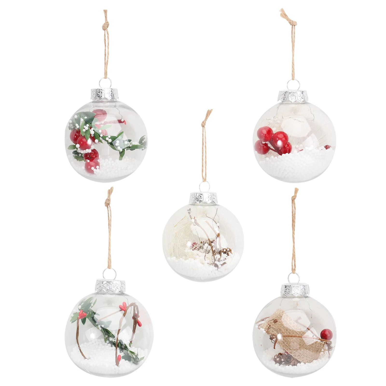 

Clear Fillable Ornaments Ball Holiday Tree Globe Bauble Christmas Bulk Decorations for