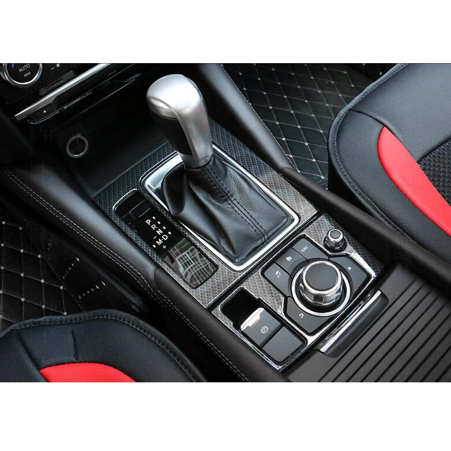 YAQUICKA For Mazda 6 Atenza 2017 2018 Car Interior Gear Shift Panel Head Electronic Handbrake Cover Stickers Accessories Styling