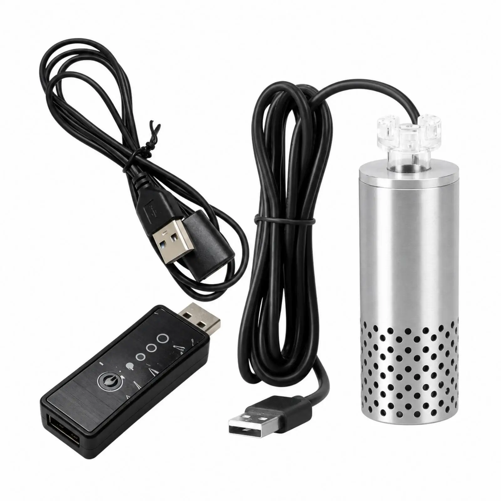Aquarium Surface Skimmer Oil Film Remover with Stainless Body and Acrylic Head for Planted Tank Filter System