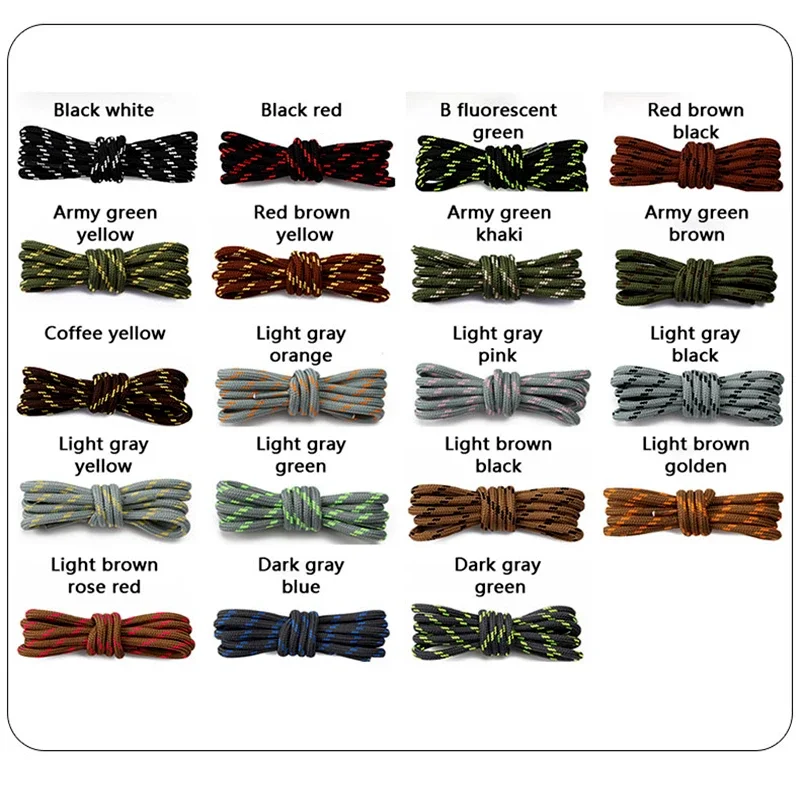 Runde Wanders ports chnür senkel strap azier fähige Polyester-Schnürsenkel Outdoor-Turnschuhe Stiefel Schnürsenkel für Schuh zubehör 120/140/160cm