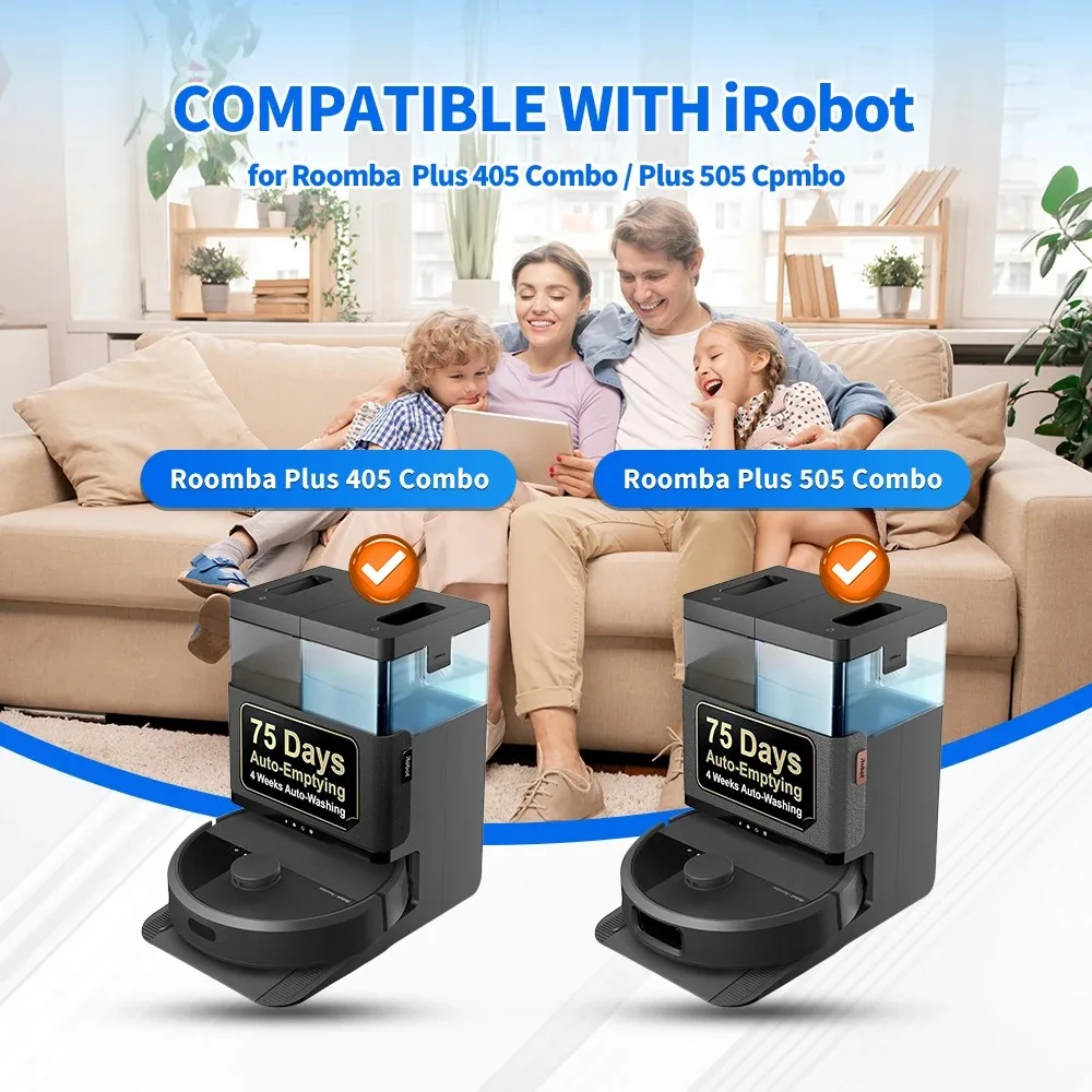 Zubehör für iRobot Roomba 2 Essential Robot Q052 /Y051240/Plus 405 505 Combo/104105 Combo/Max 705/Plus 504 Staubsaugerbeutel – Detail 1