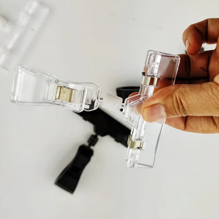 30pcs Material PC Plastic POP Price Label Sign Display Holders Spring Clips Pipe Tube Card Paper Tag Advertising Promotion