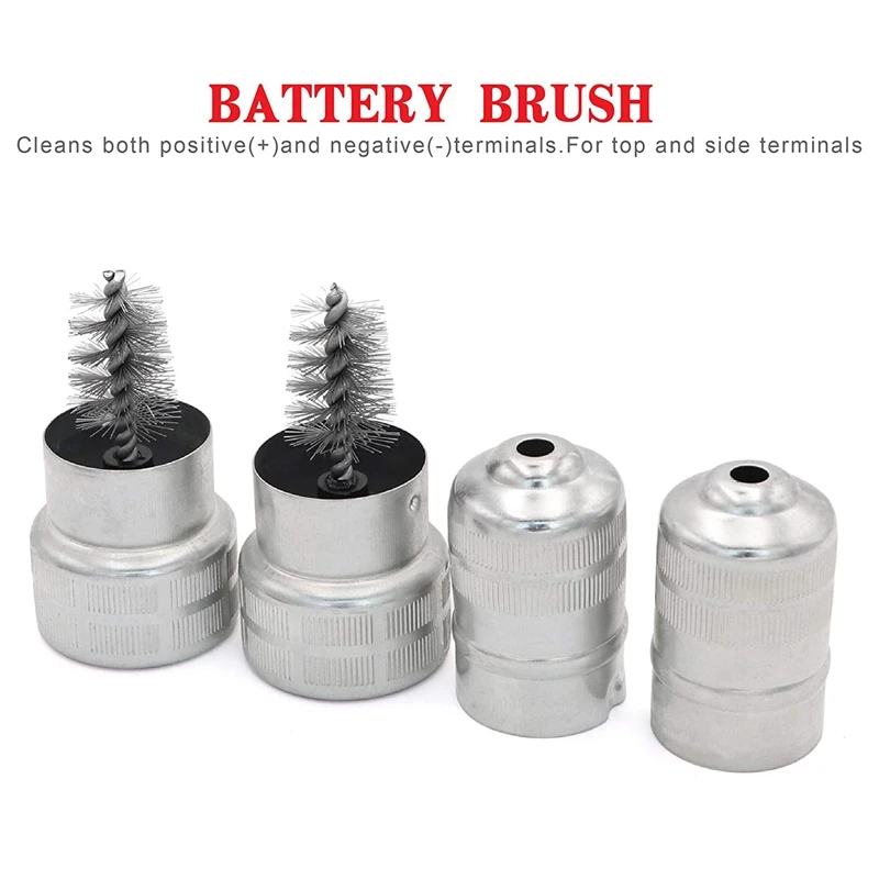 10Pcs Battery Terminal Anti Corrosion Washers Protector Fiber Cleaning Brush-2Pcs For Car Marine Boat RV