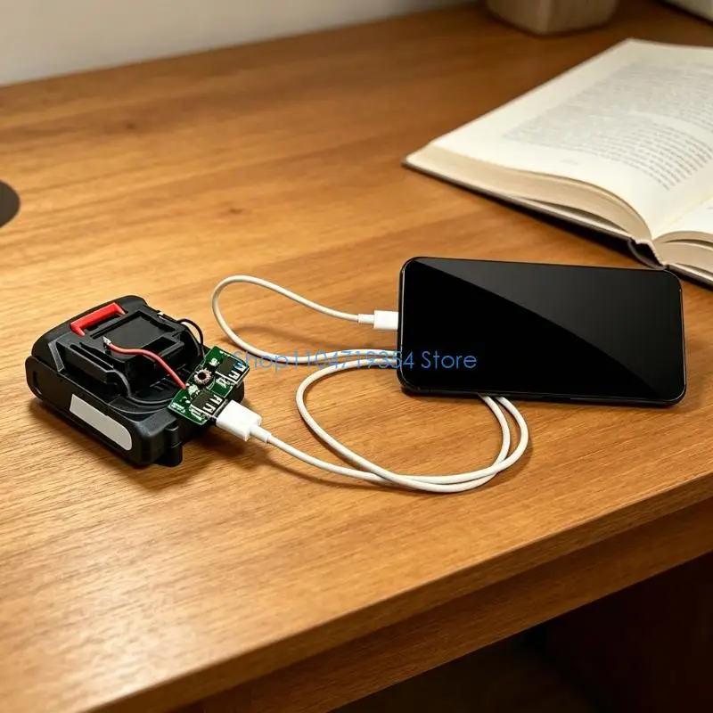 0XLD Fast Wireless Chargers Adapter for 21V Double USB Chargers Outdoor Power Supply for Phones, Tablets & More