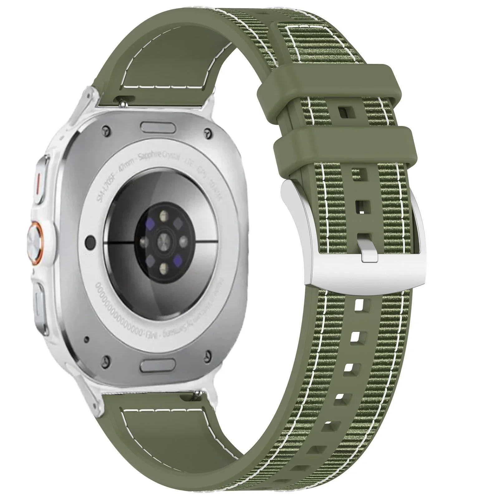 Силиконовый + нейлоновый композитный плетеный ремешок для Samsung Galaxy Watch Ultra 47 мм, спортивный браслет-браслет для Galaxy Watch Ultra Belt