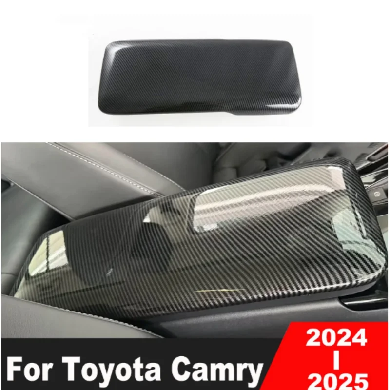 

Car Center Armrest Box Panel Cover Trim For Toyota Camry 9th 2024 2025 Carbon Fiber Style Interior Mouldings Accessories