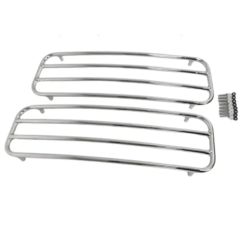 Easy To Use 1Pair Motorcycle Chrome Hard Saddlebags Top Rails Trim Cover For Touring 1993-2013 Hard Saddlebags Top Rails