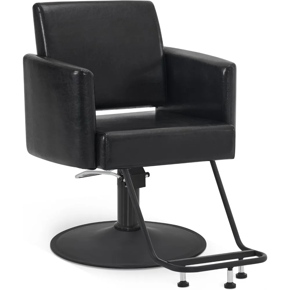 

Modern Salon Chair, All Black Barber Styling Chair for Hair Stylist, 440 Lbs Heavy Duty Hydraulic Pump, 360 Degrees