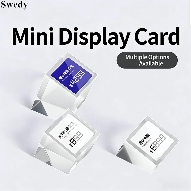10 Pieces Aluminum Table Number Name Card Holder Mini Acrylic Sign Holder Display Stand Price Label Paper Card Holder Tags