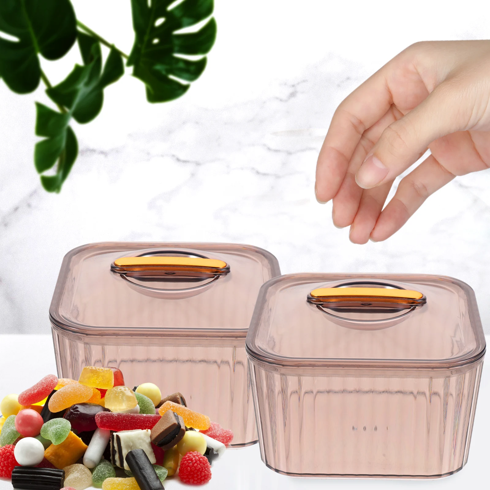

1 set Clear Plastic Snack Tray Food Serving Container Compartments for Candies Nuts Party Dessert Treats Jar Platters for Family