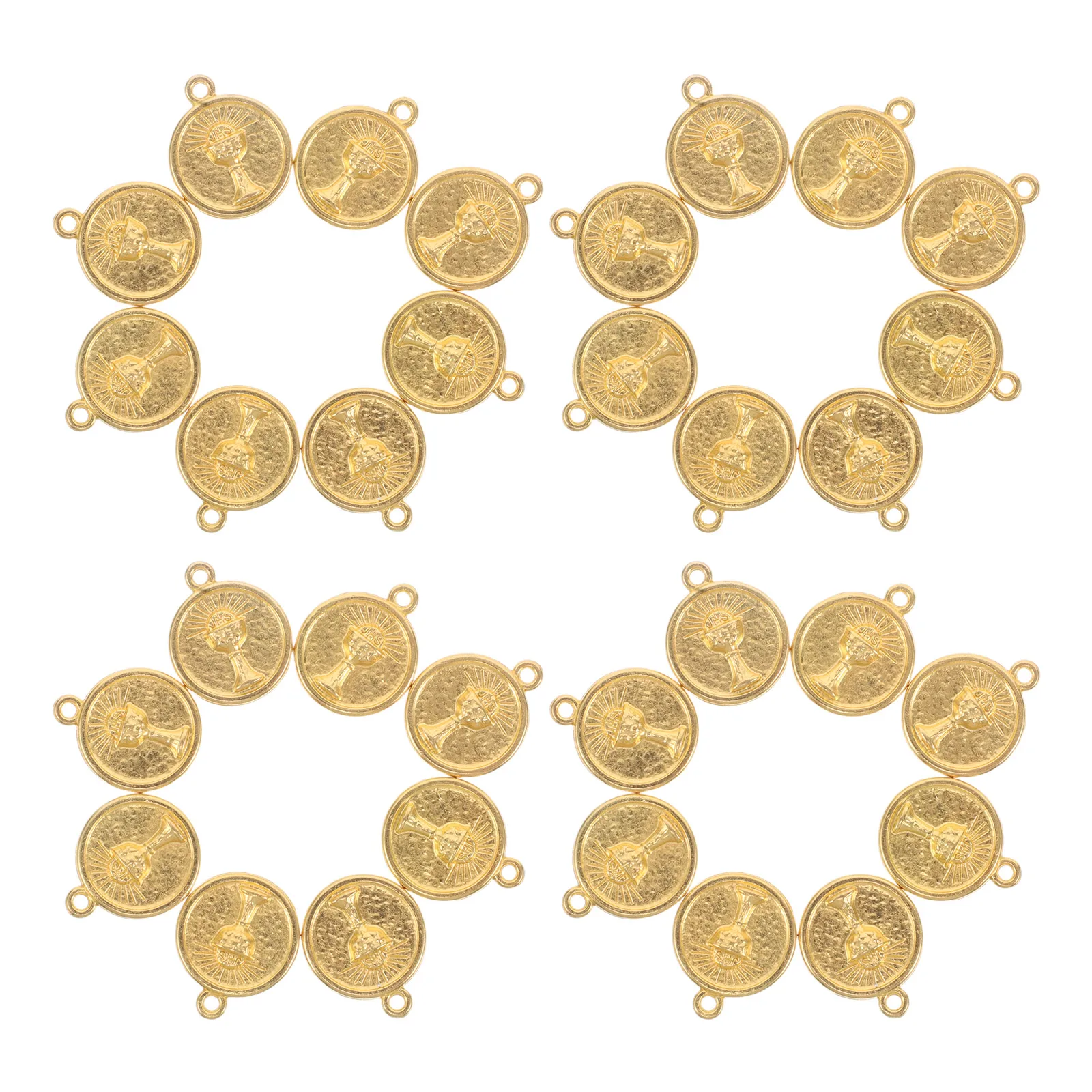 

100 Pcs Retro Metal Jewelry Keychain Craft Making Charms Hanging for Keychains Decorate Car DIY Alloy Handbags